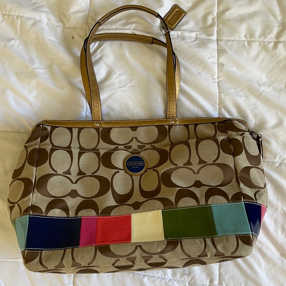 90’s coach bag, never used & cute color blocking!